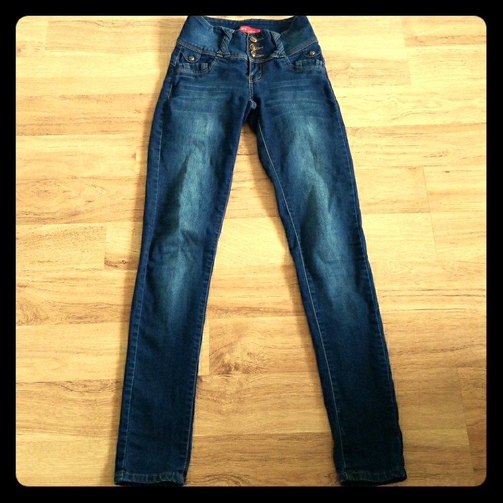 High Waist Blue Jeans